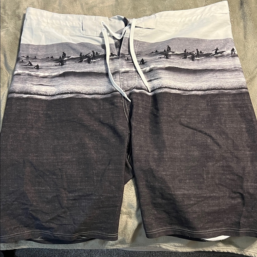 Men's Surf Print Swim Shorts